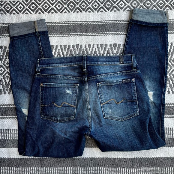 7 for all Mankind Joesfina Skinny Bf Jeans Size 27 - Picture 4 of 5